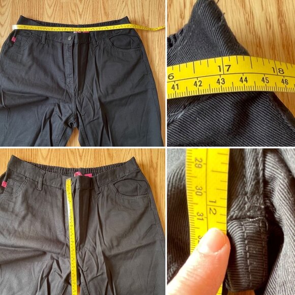 Woman Within Size 18W Classic Fit Black Cotton Jeans Elastic Waist In Back - Picture 5 of 7